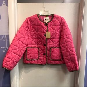 Boden Pink Quilted Puffer Jacket